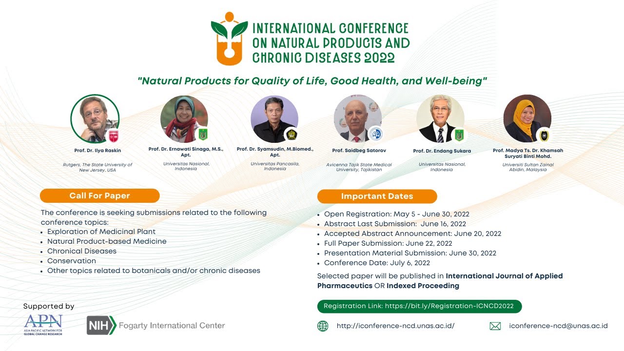 The 1st International Conference on Natural Products and Chronic Diseases 2022